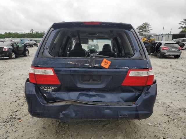 5FNRL38717B028189 - 2007 HONDA ODYSSEY EXL BLUE photo 6