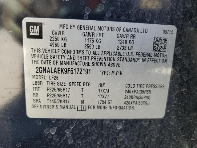 2GNALAEK9F6172191 - 2015 CHEVROLET EQUINOX LS BLUE photo 13