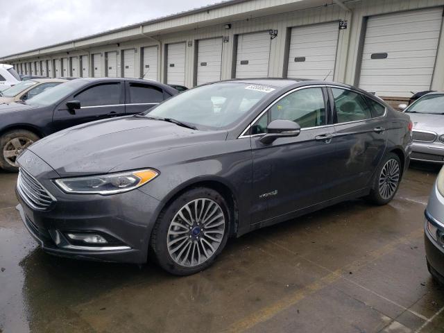 3FA6P0RUXJR207076 - 2018 FORD FUSION TITANIUM/PLATINUM HEV GRAY photo 1