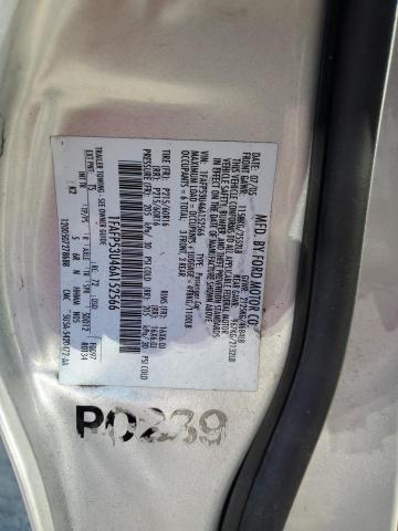 1FAFP53U46A152566 - 2006 FORD TAURUS SE SILVER photo 12