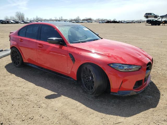 WBS43AY03PFN58833 - 2023 BMW M3 COMPETITION წითელი ფოტო 4