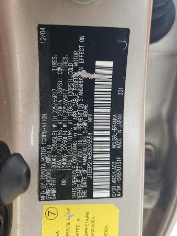 JTEEP21A850095558 - 2005 TOYOTA HIGHLANDER LIMITED GOLD photo 13