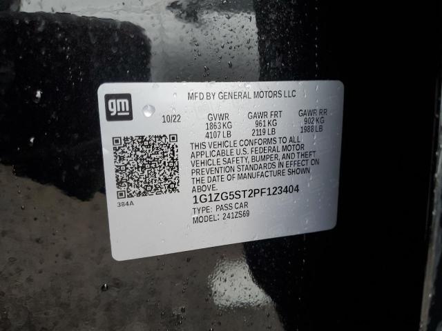 1G1ZG5ST2PF123404 - 2023 CHEVROLET MALIBU RS BLACK photo 12