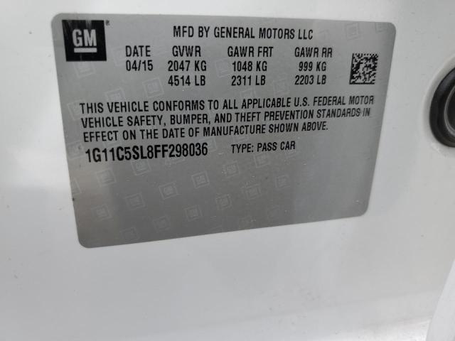 1G11C5SL8FF298036 - 2015 CHEVROLET MALIBU 1LT 白色 照片 12