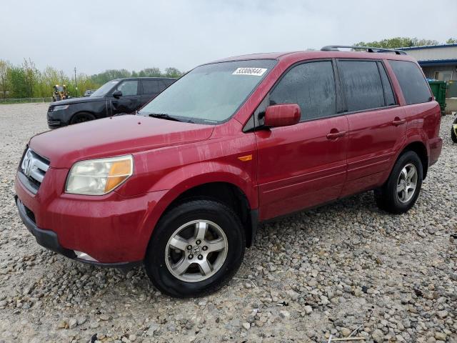 5FNYF18556B006619 - 2006 HONDA PILOT EX RED photo 1