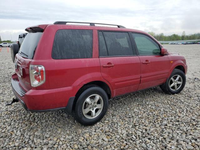 5FNYF18556B006619 - 2006 HONDA PILOT EX RED photo 3