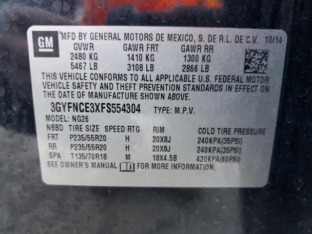 3GYFNCE3XFS554304 - 2015 CADILLAC SRX PERFORMANCE COLLECTION Noir photo 13