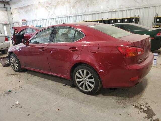 JTHCK262265006386 - 2006 LEXUS IS 250 RED photo 2