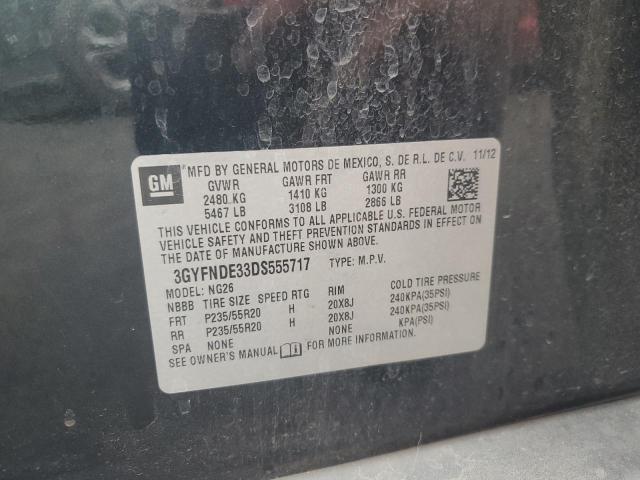 3GYFNDE33DS555717 - 2013 CADILLAC SRX PERFORMANCE COLLECTION BLACK photo 13