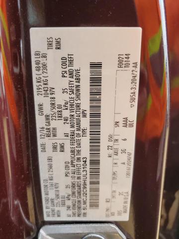 5LMCJ2C99HUL31043 - 2017 LINCOLN MKC SELECT Bordeaux Foto 14