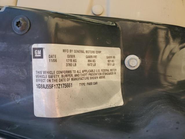 1G8AJ55F17Z175661 - 2007 SATURN ION LEVEL 2 GOLD photo 12