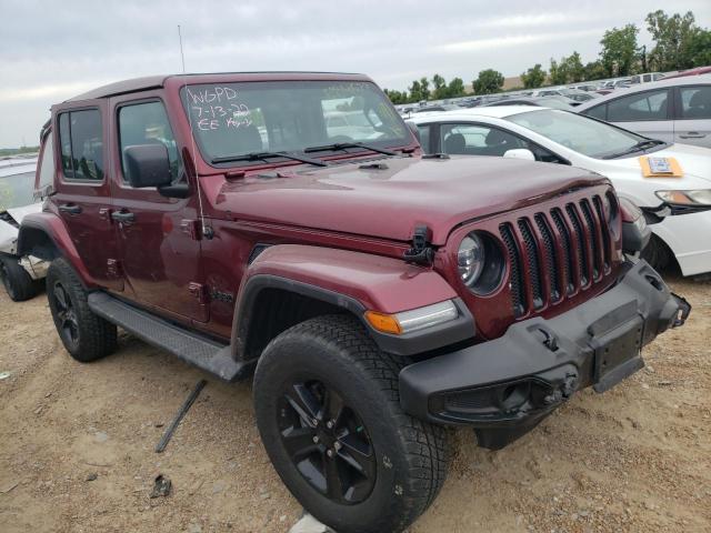 1C4HJXEG2MW575315 - 2021 JEEP WRANGLER U SAHARA MAROON photo 1
