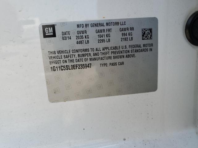 1G11C5SL0EF235947 - 2014 CHEVROLET MALIBU 1LT 白色 照片 12