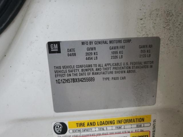 1G1ZH57BX84255689 - 2008 CHEVROLET MALIBU 1LT WHITE photo 12