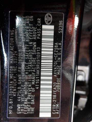 4T1G11AK9RU910913 - 2024 TOYOTA CAMRY SE NIGHT SHADE BLACK photo 13