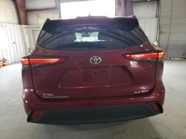 5TDGZRBH0MS542567 - 2021 TOYOTA HIGHLANDER XLE Qırmızı foto 6