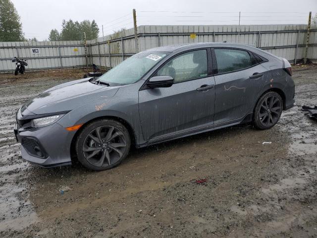 SHHFK7H96KU400339 - 2019 HONDA CIVIC SPORT TOURING GRAY photo 1