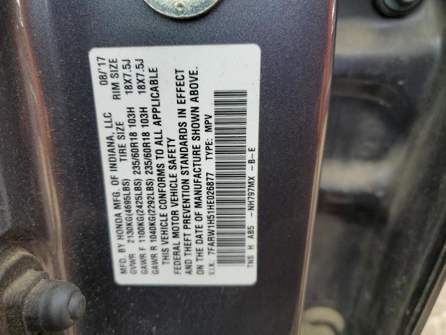 7FARW1H51HE026877 - 2017 HONDA CR-V EX GRAY photo 13