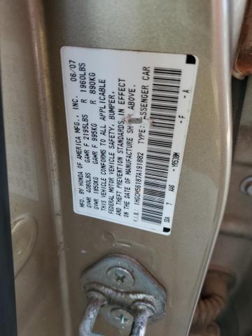 1HGCM56187A191882 - 2007 HONDA ACCORD VALUE GOLD photo 12