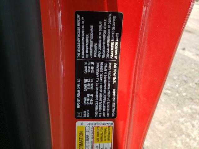 W04WJ3N51HG159409 - 2017 BUICK CASCADA SPORT TOURING 红色 照片 12