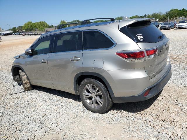 5TDKKRFH4FS056162 - 2015 TOYOTA HIGHLANDER XLE GOLD photo 2