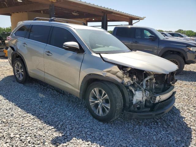 5TDKKRFH4FS056162 - 2015 TOYOTA HIGHLANDER XLE GOLD photo 4