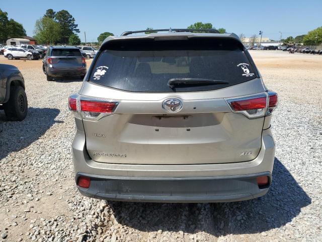 5TDKKRFH4FS056162 - 2015 TOYOTA HIGHLANDER XLE GOLD photo 6