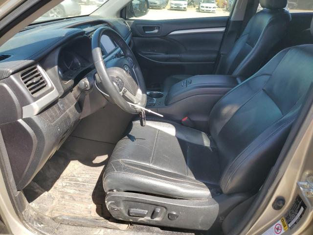 5TDKKRFH4FS056162 - 2015 TOYOTA HIGHLANDER XLE GOLD photo 7