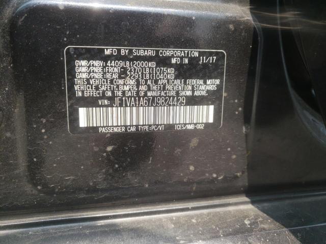 JF1VA1A67J9824429 - 2018 SUBARU WRX GRAY photo 12