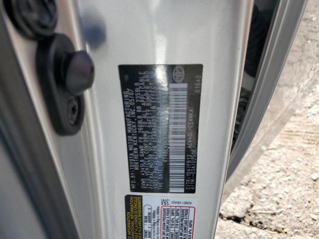 4T4BE46K07R002555 - 2007 TOYOTA CAMRY CE SILVER photo 12