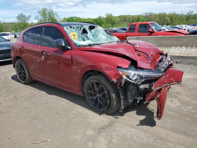 ZASPAKBN6L7C82907 - 2020 ALFA ROMEO STELVIO TI 红色 照片 4