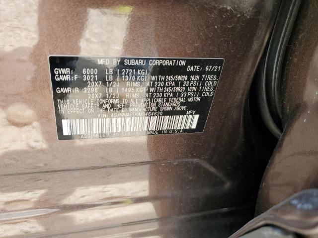 4S4WMAPD6M3464620 - 2021 SUBARU ASCENT LIMITED BROWN photo 14