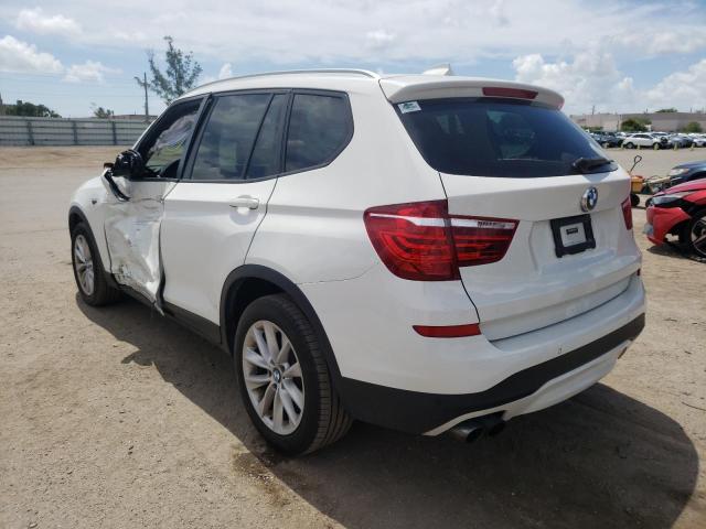 5UXWZ7C39H0V92412 - 2017 BMW X3 SDRIVE28I WHITE photo 3