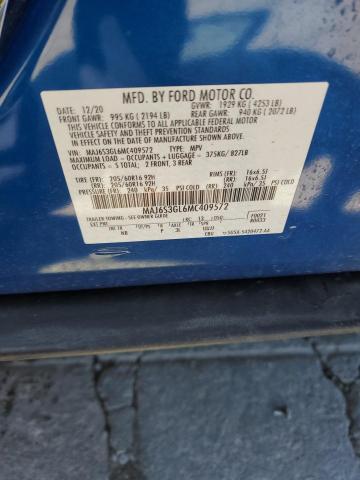 MAJ6S3GL6MC409572 - 2021 FORD ECOSPORT SE 蓝色 照片 13