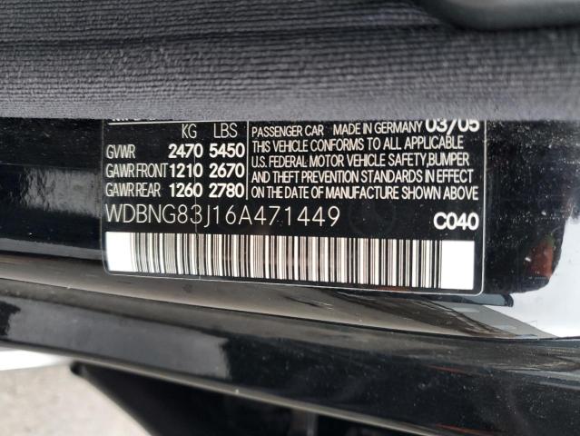 WDBNG83J16A471449 - 2006 MERCEDES-BENZ S 430 4MATIC BLACK photo 12