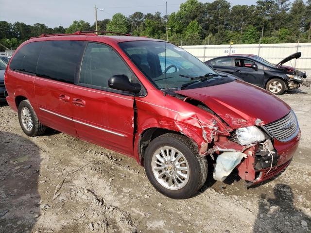 2C8GP64L72R579769 - 2002 CHRYSLER TOWN & COU LIMITED RED photo 4