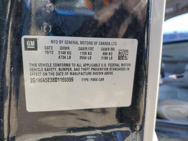 2G1WF5E30C1156789 - 2012 CHEVROLET IMPALA LS Սև լուսանկար 12