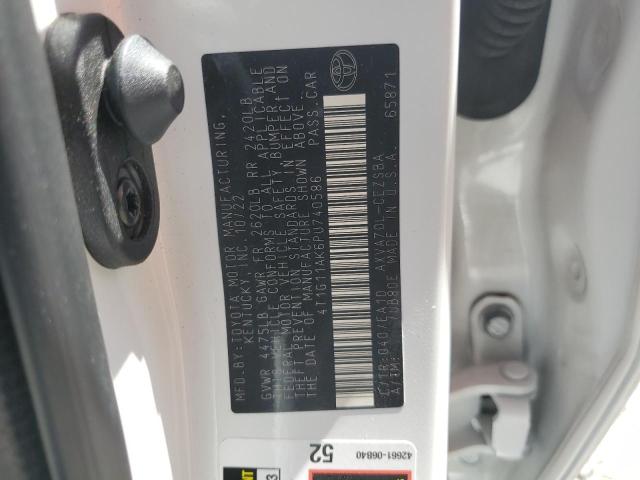 4T1G11AK6PU740586 - 2023 TOYOTA CAMRY SE NIGHT SHADE WHITE photo 12