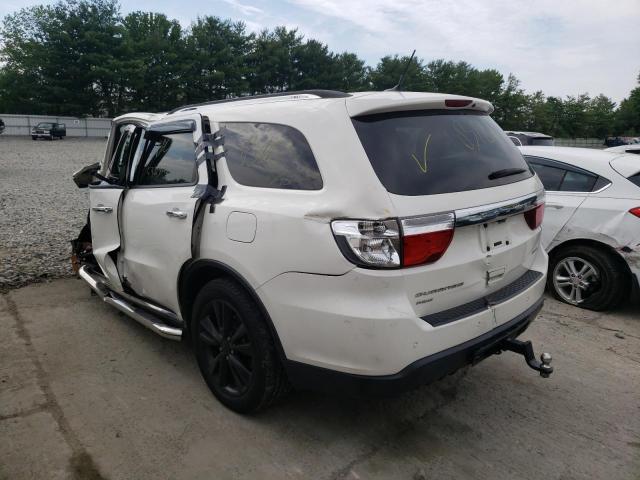 1D4RE4GG3BC598933 - 2011 DODGE DURANGO CREW WHITE photo 3