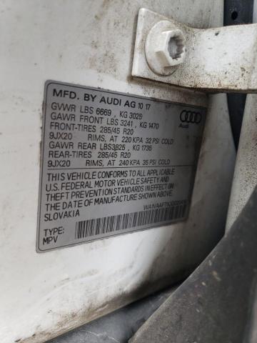 WA1VAAF7XJD020418 - 2018 AUDI Q7 PRESTIGE WHITE photo 13