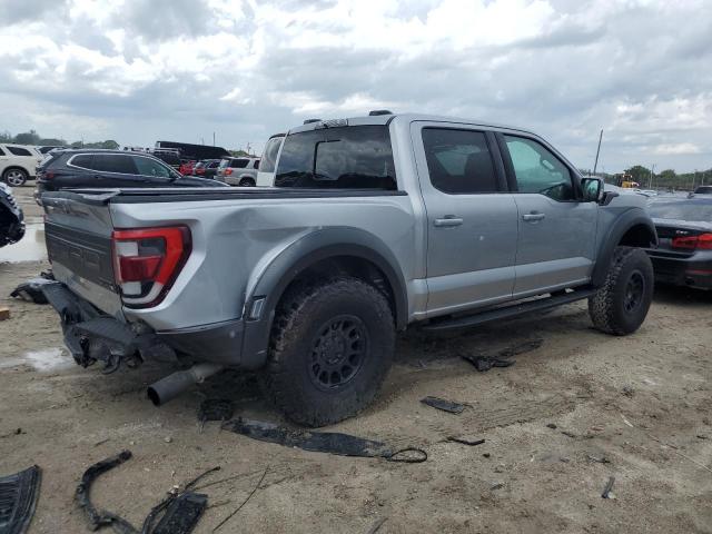 1FTFW1RG2NFA01640 - 2022 FORD F150 RAPTOR SILVER photo 3