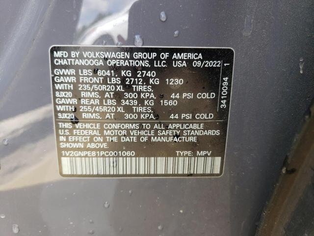 1V2GNPE81PC001060 - 2023 VOLKSWAGEN ID.4 PRO S 灰色 照片 14