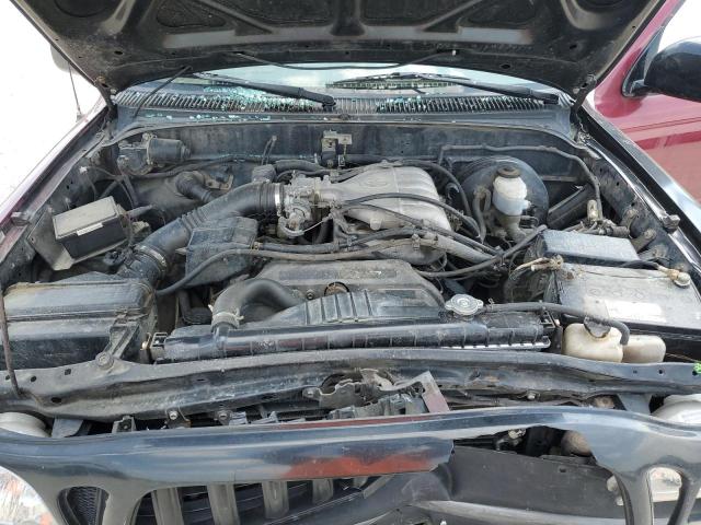 5TEGN92N32Z016631 - 2002 TOYOTA TACOMA DOUBLE CAB PRERUNNER BURGUNDY photo 11