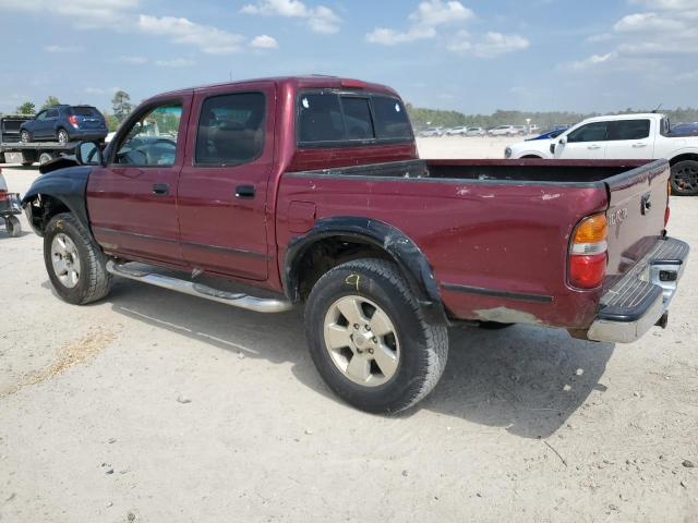 5TEGN92N32Z016631 - 2002 TOYOTA TACOMA DOUBLE CAB PRERUNNER BURGUNDY photo 2
