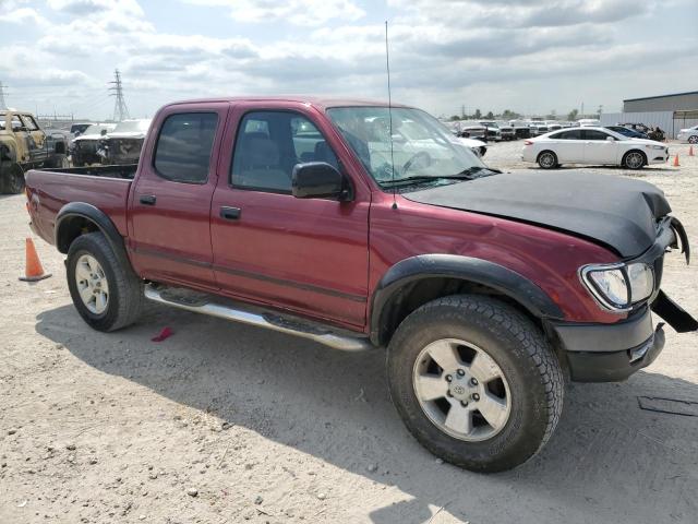 5TEGN92N32Z016631 - 2002 TOYOTA TACOMA DOUBLE CAB PRERUNNER BURGUNDY photo 4