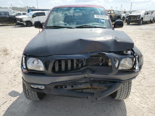 5TEGN92N32Z016631 - 2002 TOYOTA TACOMA DOUBLE CAB PRERUNNER BURGUNDY photo 5