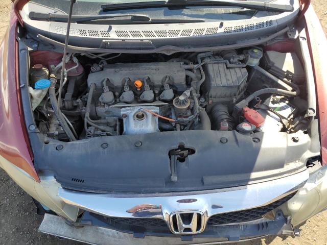 2HGFA16609H355334 - 2009 HONDA CIVIC LX-S MAROON photo 11