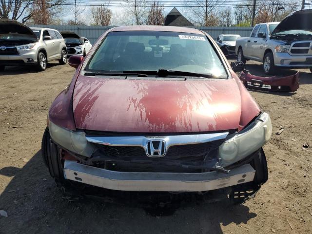 2HGFA16609H355334 - 2009 HONDA CIVIC LX-S MAROON photo 5