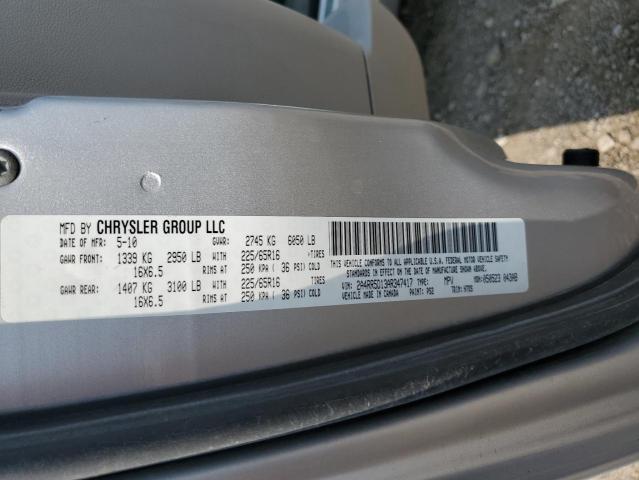 2A4RR5D13AR347417 - 2010 CHRYSLER TOWN & COU TOURING 银色 照片 13