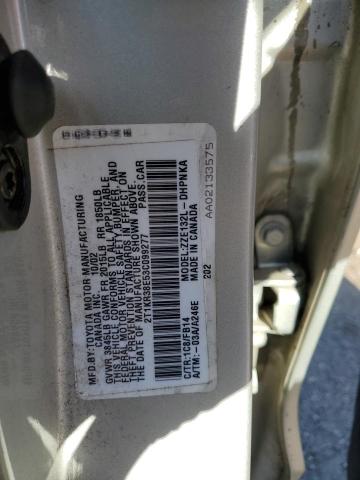 2T1KR38E53C099277 - 2003 TOYOTA COROLLA MA XR SILVER photo 12